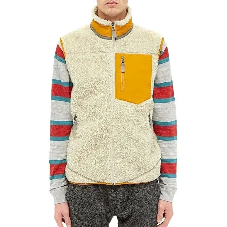 Fuarté Fleece Gilet – Vintage Cream Patchwork Edition